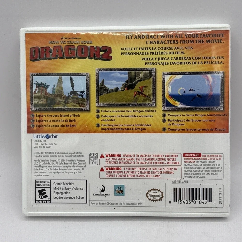How to Train Your Dragon 2 (Nintendo 3DS, 2014) CIB
